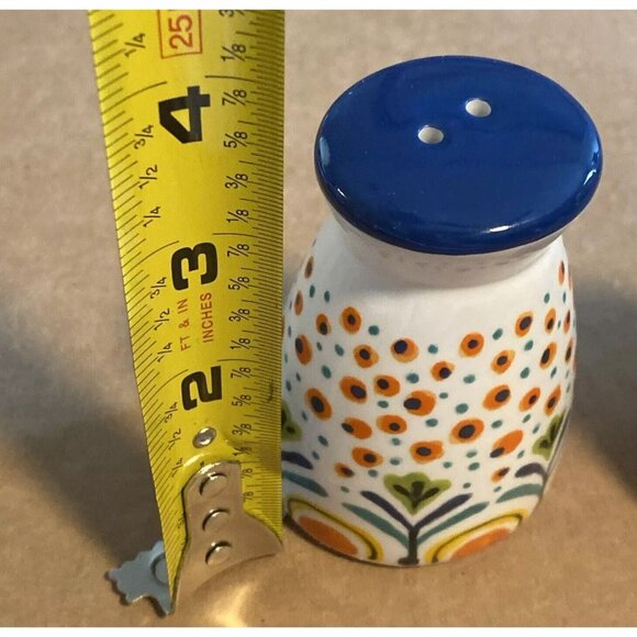 Polemedia Spring Flowers Polish Pottery Salt Pepper Multicolor  Floral Ceramic - Picture 7 of 11